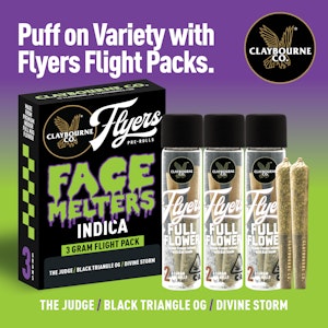 CLAYBOURNE CO. | .5G PREROLL | FLYERS FACE MELTERS PACK | 3G | 6 PACK
